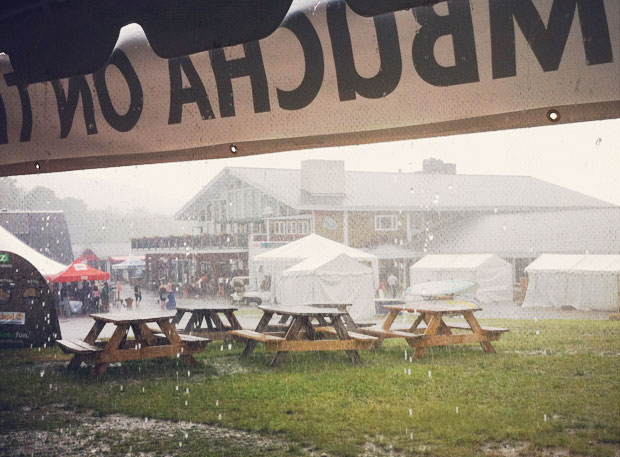 Kombucha Tent in the Rain