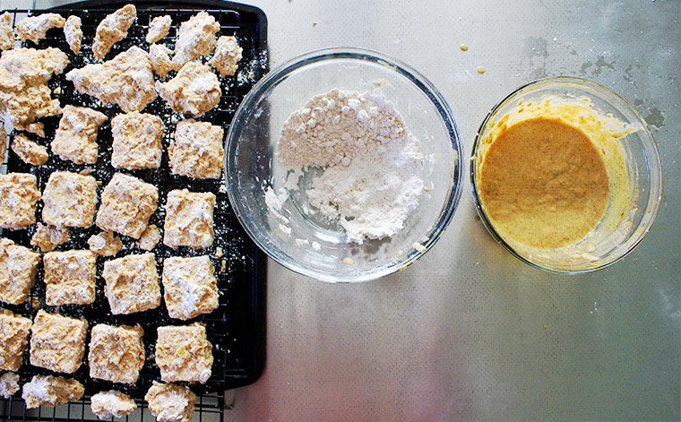 Vegan Fried Chicken: resting your vegan fried chicken