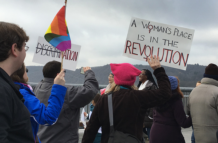 The Women's March Over the Hudson, January 2017.