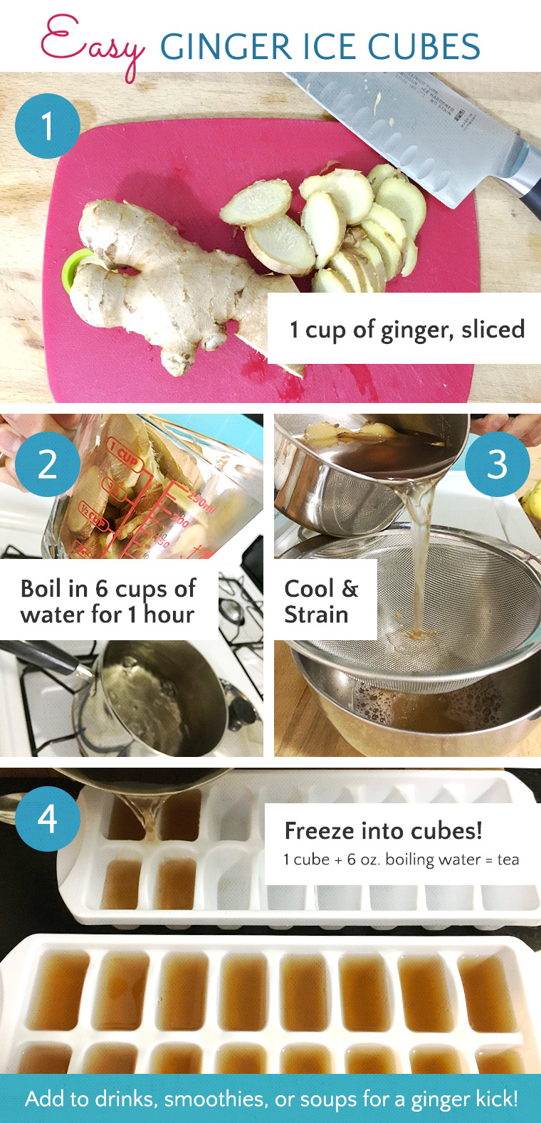 Easy Ginger Ice Cube Recipe