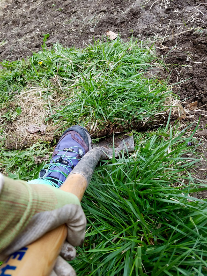 How to dig under sod