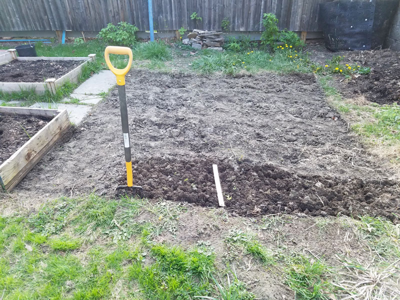 Forked soil for gardening
