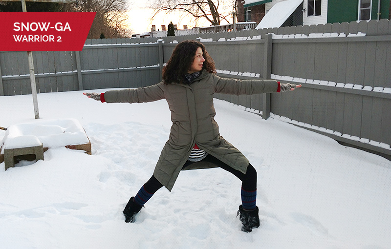 Snowga: Virabhadrasana 2