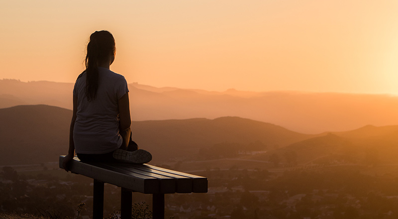 Meditating alone