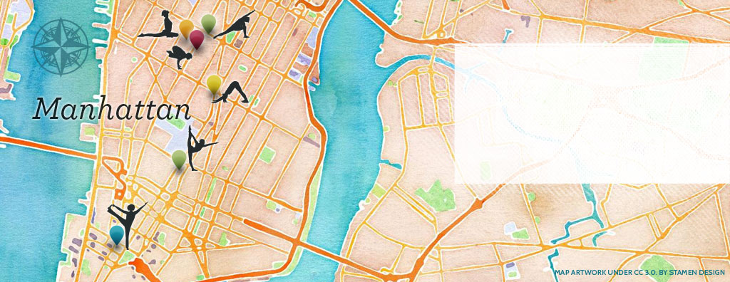 Must-visit New York City Yoga Studios Map