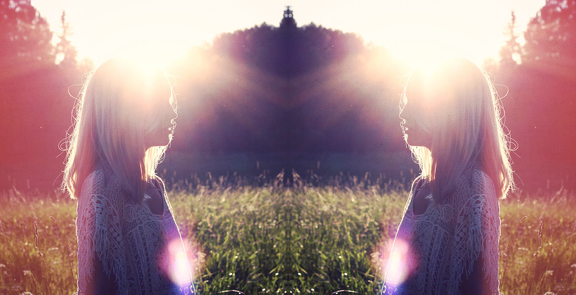 women and yoga two selves